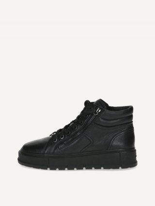 Caprice Stiefelette - Schwarzes Softnap-Lederleder