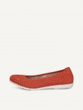 Caprice Ballerina - Orangefarbenes Wildleder