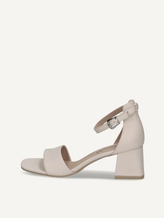 Caprice Sandalette - Cremefarbenes Nappaleder