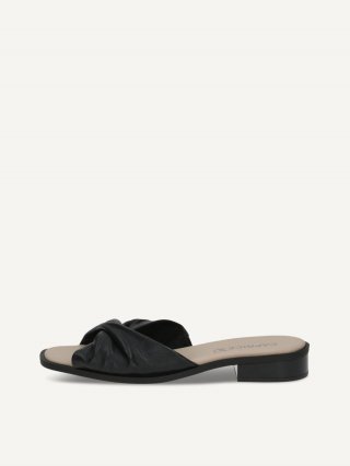 Caprice Pantolette - Schwarzes Nappaleder