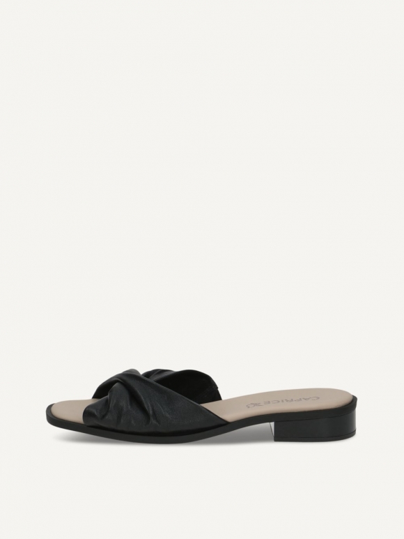 Caprice Pantolette - Schwarzes Nappaleder