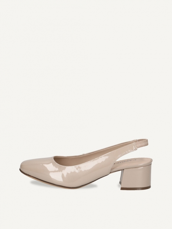 Caprice Slingpumps - Beige Lackleder