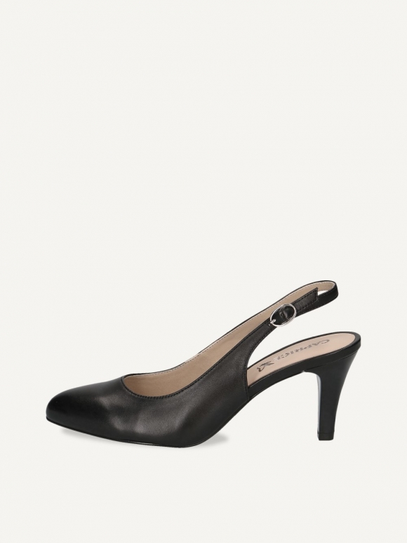 Caprice Slingpumps - Schwarzes Nappaleder
