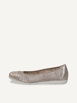 Caprice Ballerina - Taupe-Metallic