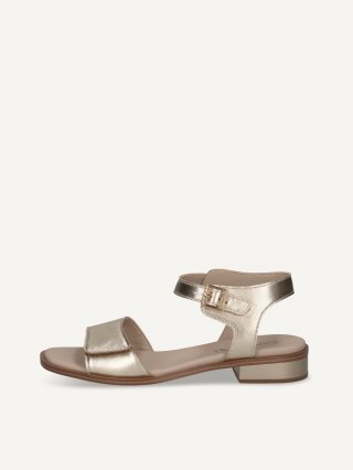 Caprice Sandalette - Hellgoldmetall.