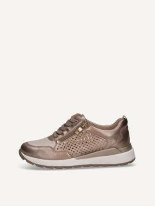 Caprice Sneaker - Taupefarbener Metallkamm
