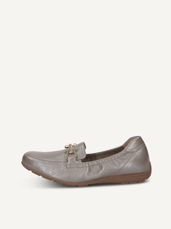 Caprice Slipper - Steinfarbenes Hirschleder