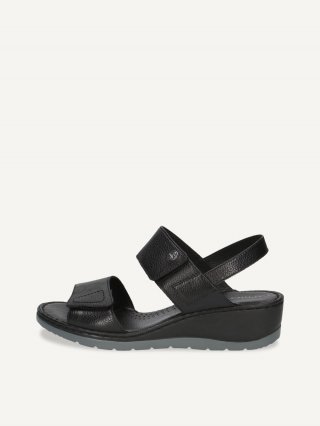 Caprice Sandalette - Schwarzes Nappaleder