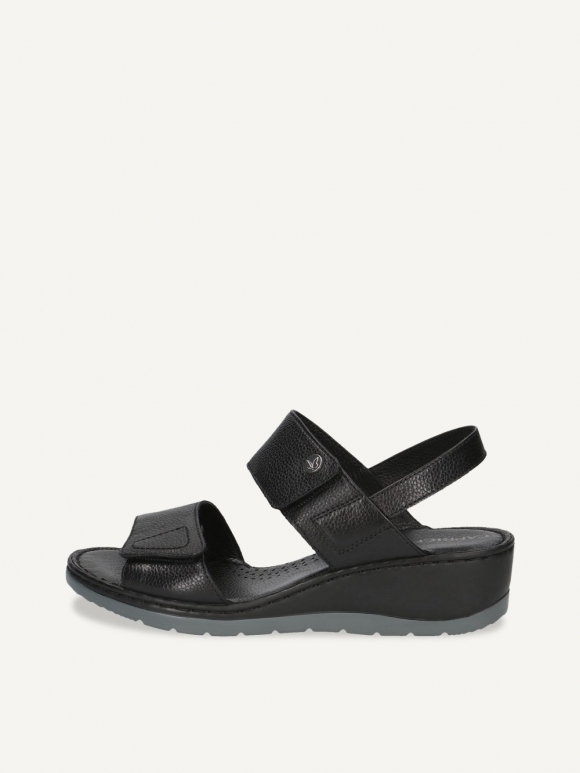 Caprice Sandalette - Schwarzes Nappaleder