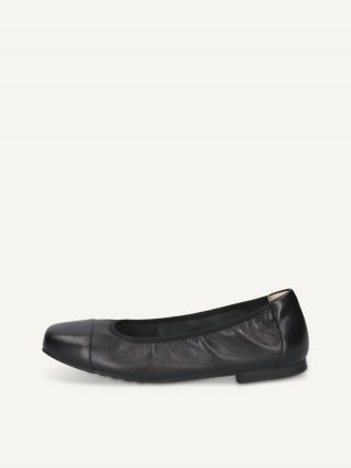 Caprice Ballerina - Schwarzes Nappaleder