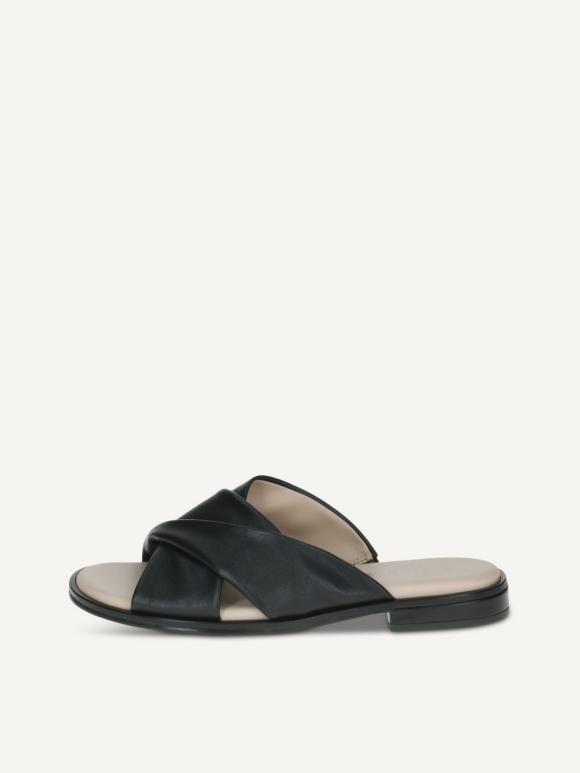 Caprice Pantolette - Schwarzes Nappaleder