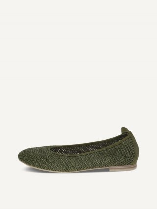 Caprice Ballerina - Khaki-Kamm Caprice Ballerina - Khaki-Kamm