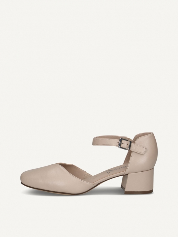 Caprice Pumps - Beigefarbenes Nappaleder
