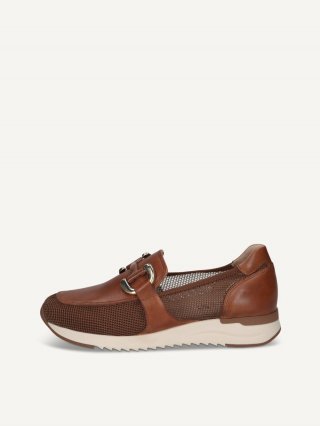 Caprice Slipper - Cognacfarbenes Kammleder