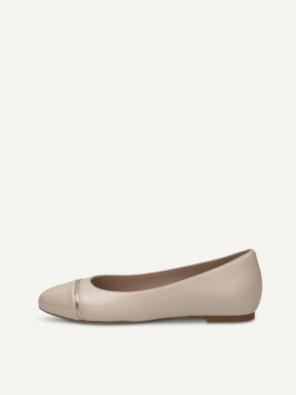 Caprice Ballerina - Creme/Gold