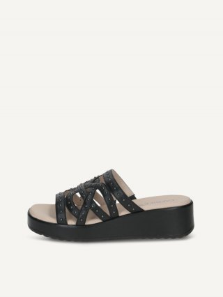 Caprice Pantolette - Schwarzes Nappa