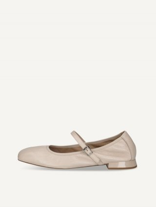 Caprice Ballerina - Ecru-Perlmuttleder