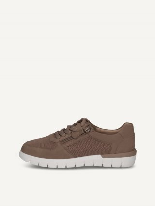 Caprice Sneaker - Schlammfarbenes Kammleder
