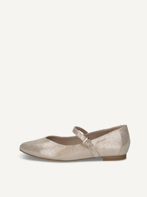 Caprice Ballerina - Off-White/Hellgold
