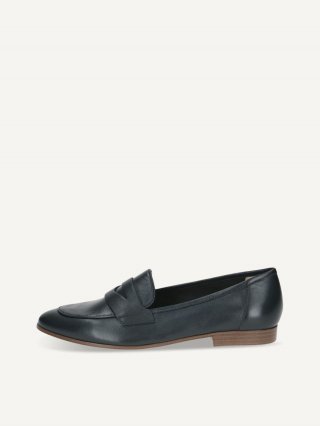 Caprice Slipper - Ozeanblaues Nappaleder