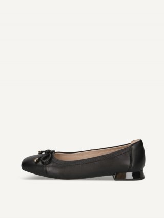 Caprice Ballerina - Schwarzes Nappaleder