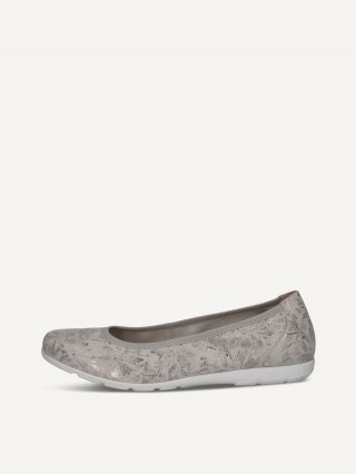 Caprice Ballerina - Cremefarben/Silber