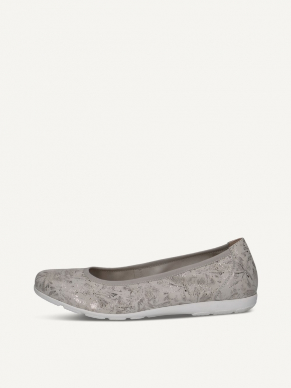 Caprice Ballerina - Cremefarben/Silber