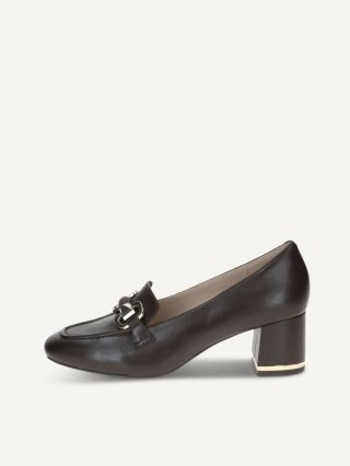 Caprice Slipper - Dunkelbraunes Nappa