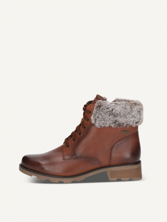 Caprice Stiefelette - Cognacfarbenes Nappaleder