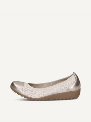 Caprice Ballerina - Vanillefarbener Kammleder