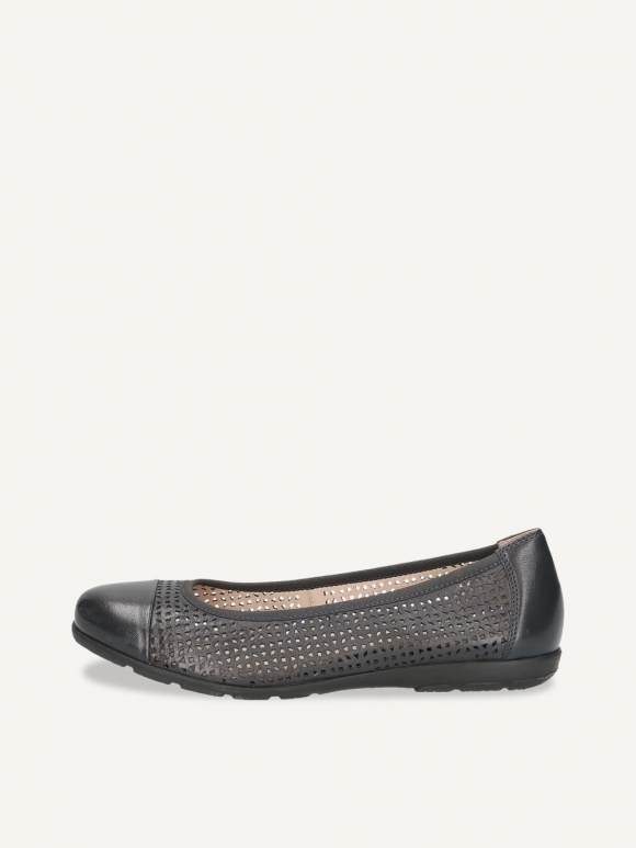Caprice Ballerina - Ozeanfarbenes Softnap-Lederleder