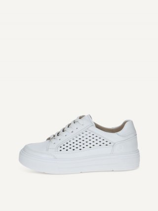 Caprice Sneaker - Weißes Nappaleder