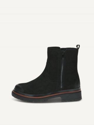 Caprice Stiefelette - Schwarzes Nubukleder