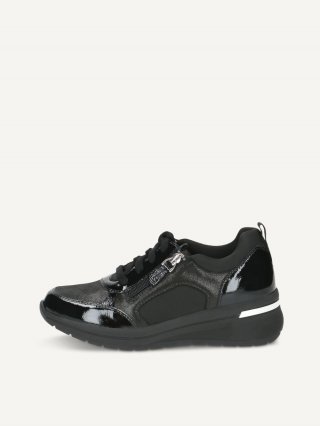 Caprice Sneaker - Schwarzer Kammleder