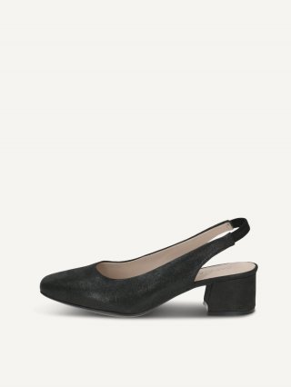 Caprice Slingpumps - Schwarz-Metallic