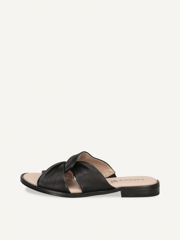 Caprice Pantolette - Schwarzes Nappaleder