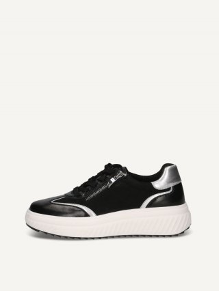 Caprice Sneaker - Schwarzes Kammleder