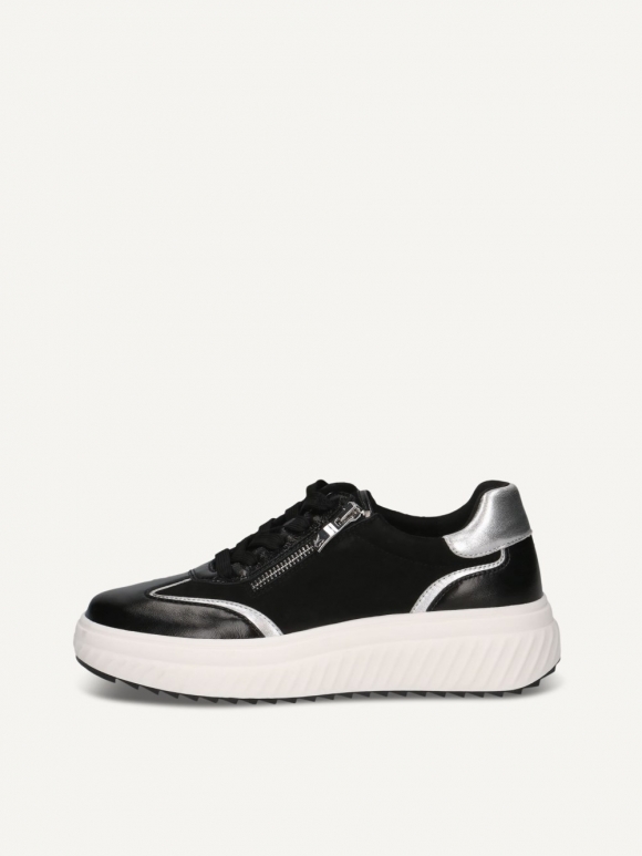 Caprice Sneaker - Schwarzes Kammleder