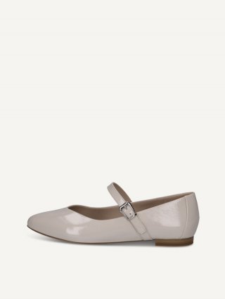 Caprice Ballerina - Schneefarbenes Nappaleder