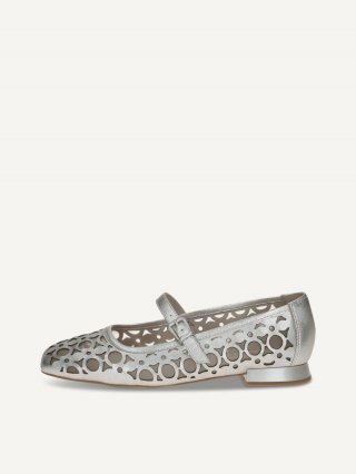 Caprice Ballerina - Platin-Metallic