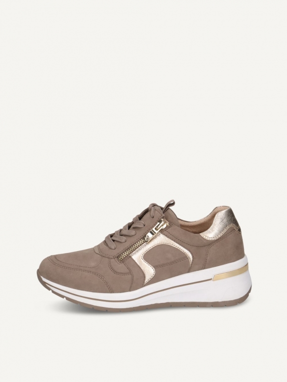 Caprice Sneaker - Schlammfarbenes Kammleder