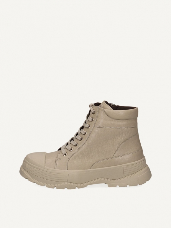 Caprice Stiefelette - Ecrufarbenes Nappaleder