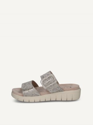 Caprice Pantolette - Offwhite/Silber