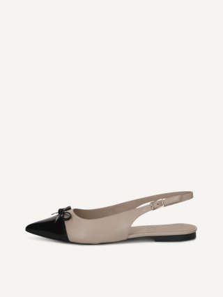 Caprice Ballerina - Beige/Schwarz