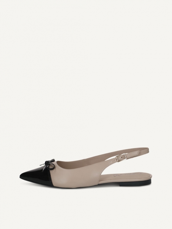 Caprice Ballerina - Beige/Schwarz
