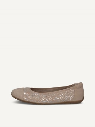 Caprice Ballerina - Beiger Kamm