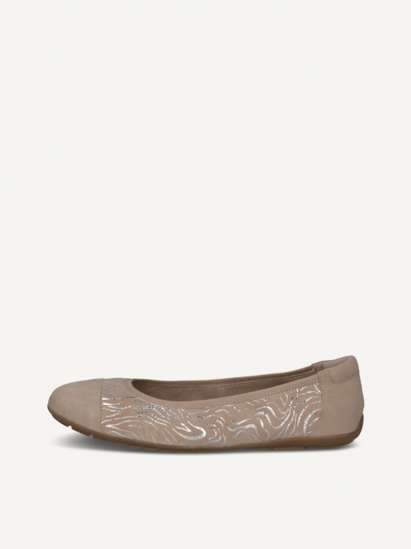 Caprice Ballerina - Beiger Kamm