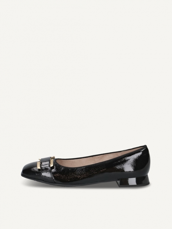 Caprice Ballerina - Schwarzes Nappaleder