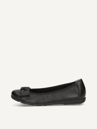 Caprice Ballerina - Schwarzes Hirschleder