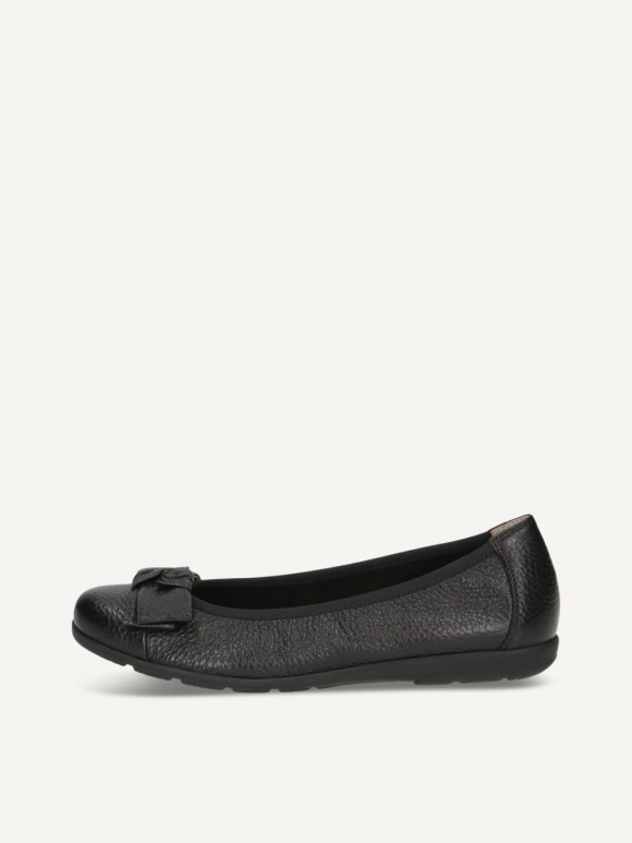 Caprice Ballerina - Schwarzes Hirschleder